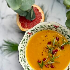 Krem z pieczonej dyni i batatów  1 l