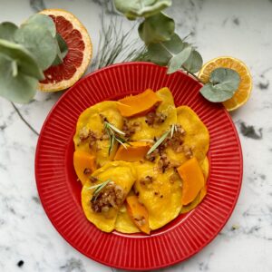 Pierogi dyniowe z fetą